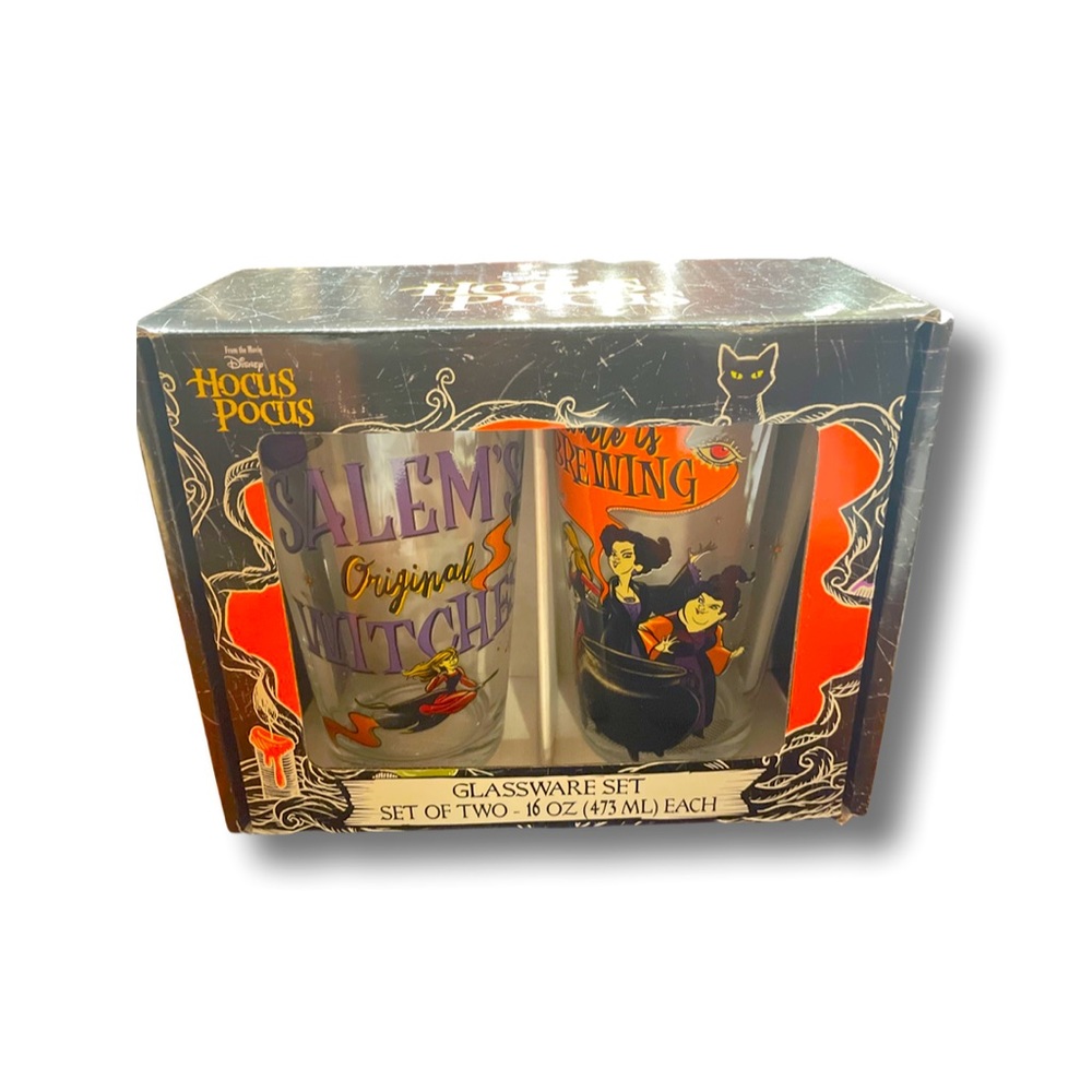 Disney Hocus Pocus 16oz glassware set